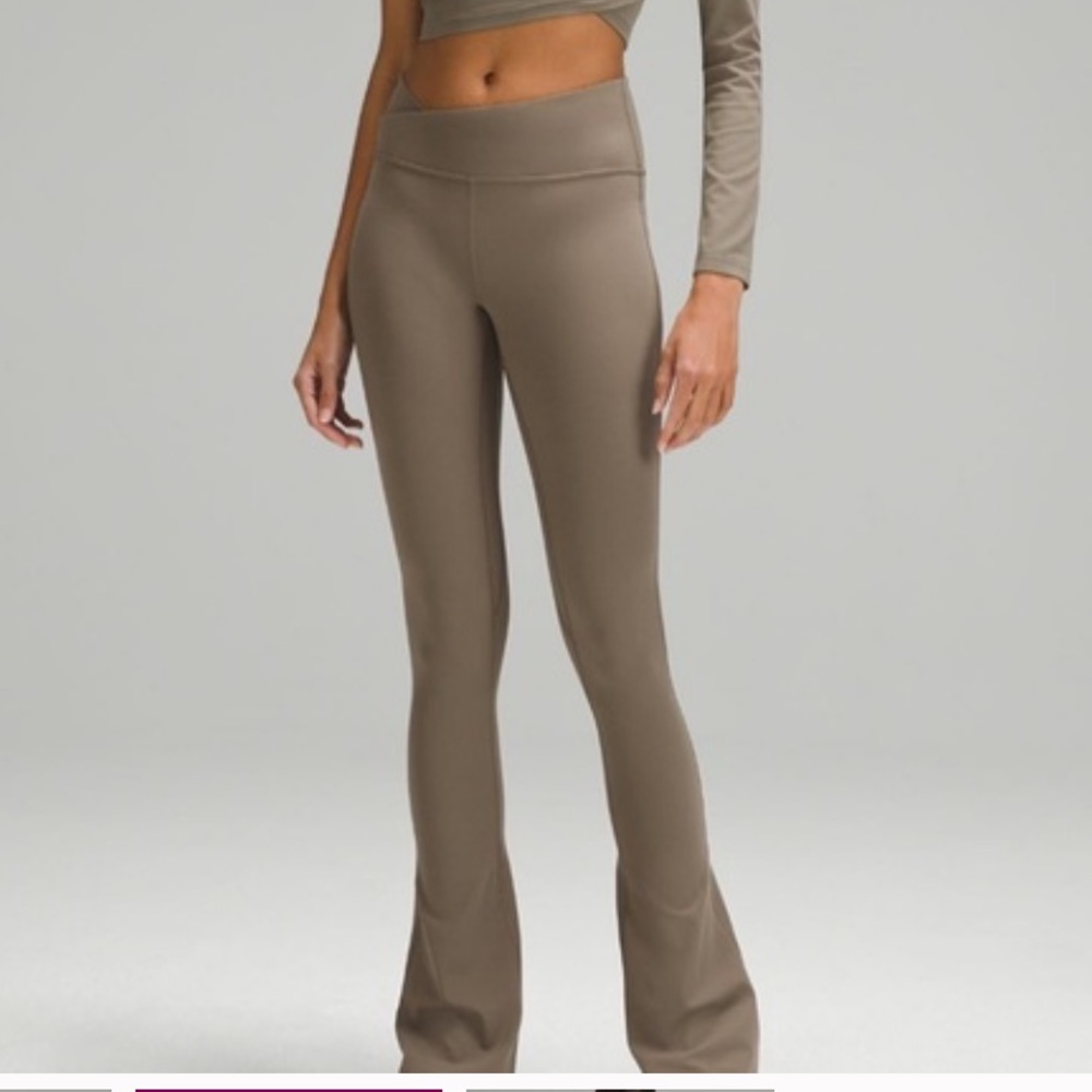 Lululemon Athletica Align Asym Mini Flare Nomad Brown